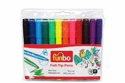 Funbo Felt Tip Pen 5.3 mm pack of 12 Colors